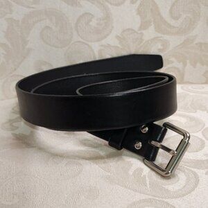 Nordstrom Elegant Black Leather Belt with Smooth Finish Size 38